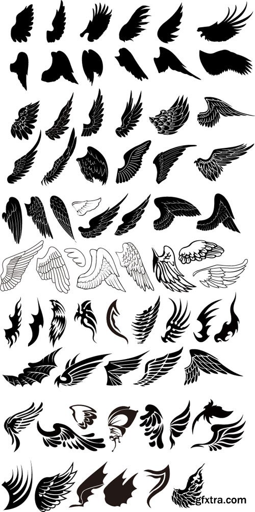 Different vector wings Different vector wings