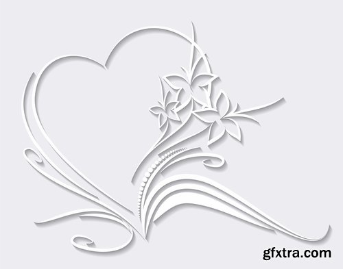 Beautiful paper frames for photo in vector from stock - 25 Eps