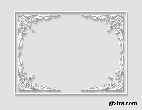 Beautiful paper frames for photo in vector from stock - 25 Eps