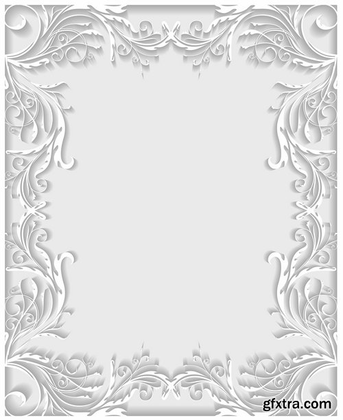 Beautiful paper frames for photo in vector from stock - 25 Eps