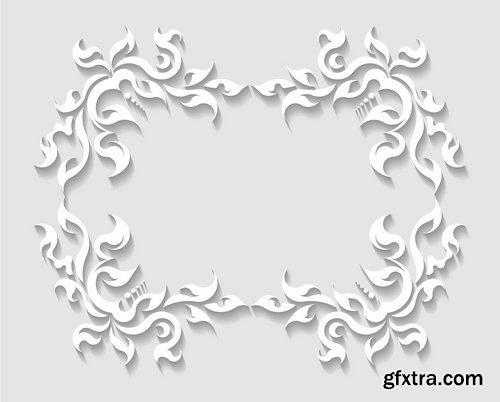 Beautiful paper frames for photo in vector from stock - 25 Eps