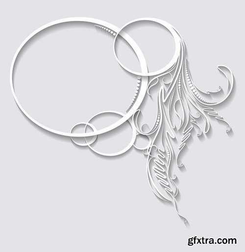 Beautiful paper frames for photo in vector from stock - 25 Eps