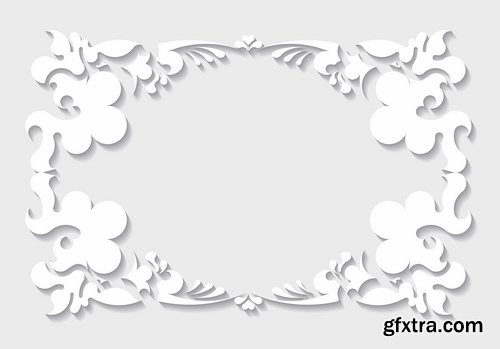 Beautiful paper frames for photo in vector from stock - 25 Eps
