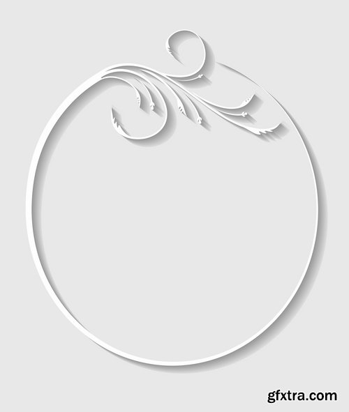 Beautiful paper frames for photo in vector from stock - 25 Eps