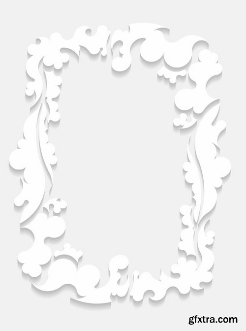 Beautiful paper frames for photo in vector from stock - 25 Eps