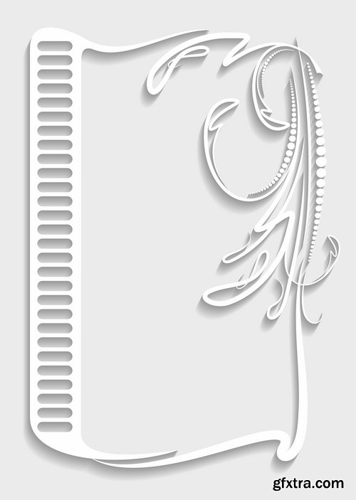 Beautiful paper frames for photo in vector from stock - 25 Eps