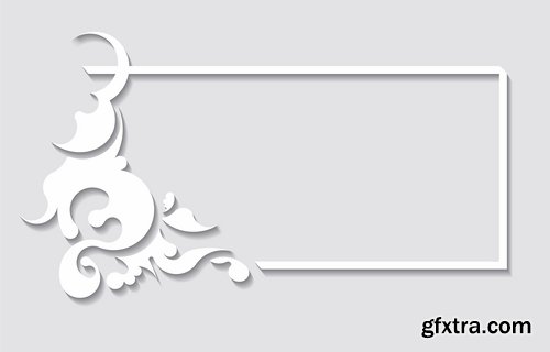 Beautiful paper frames for photo in vector from stock - 25 Eps