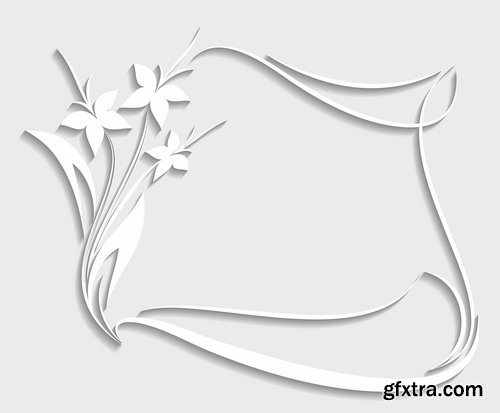 Beautiful paper frames for photo in vector from stock - 25 Eps