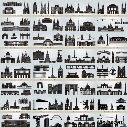 Different cities landsmark and skyline #2 - 25 Eps