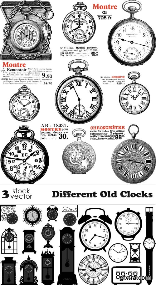 Vectors - Different Old Clocks