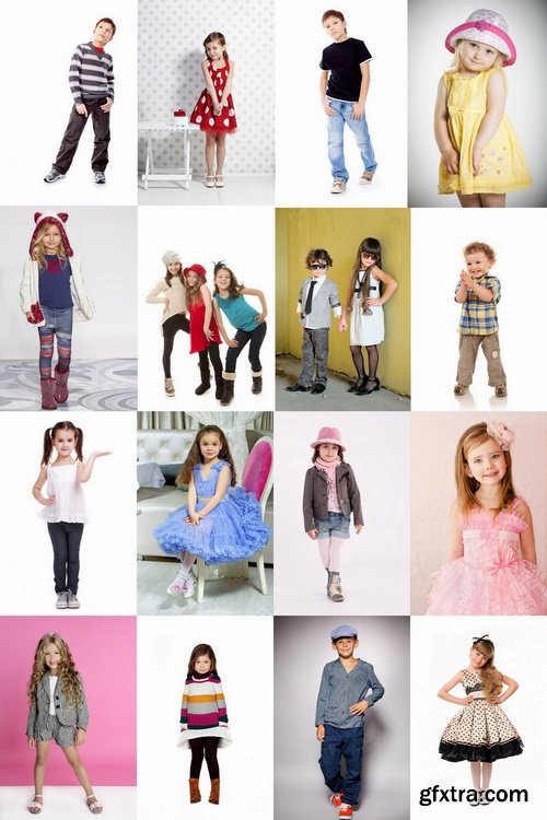 Kids model and fashionable children Stock images - 25 HQ Jpg