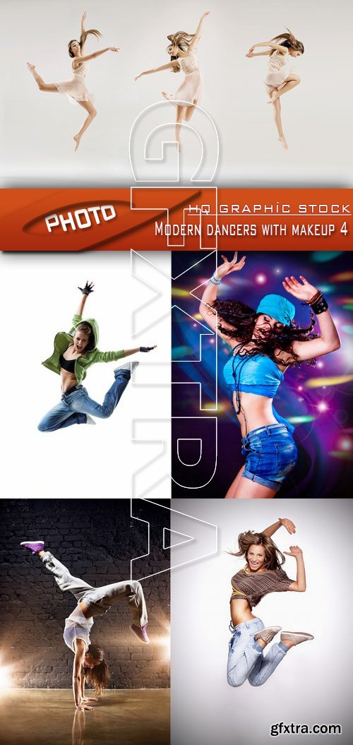 Stock Photo - Modern dancers with makeup 4