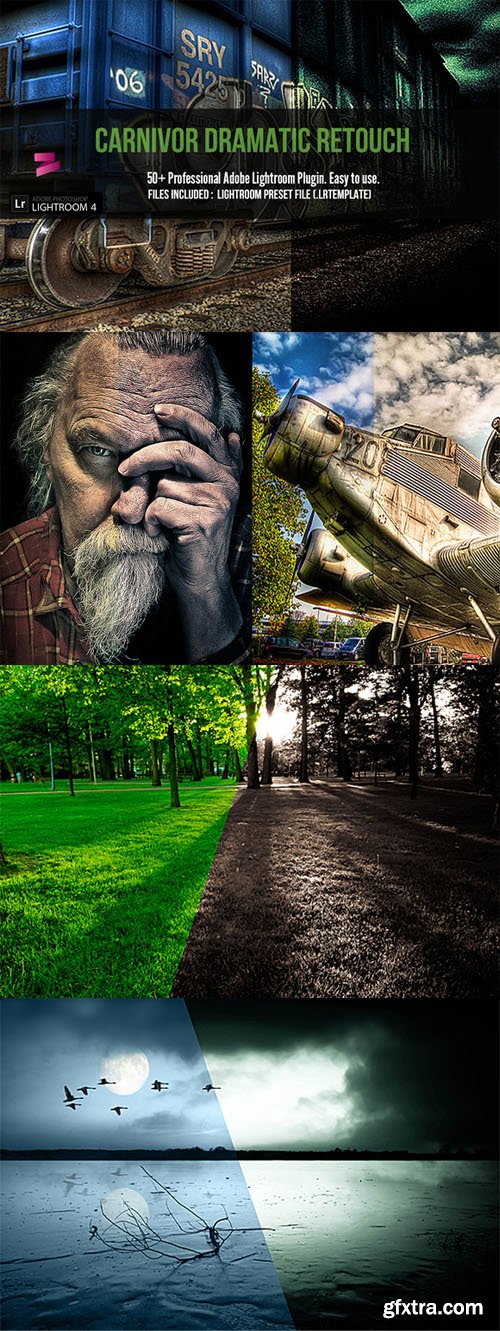 CreativeMarket - 50+ Dramatic Adobe Lightroom Presets 43439