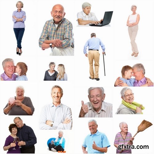 Old person isolated on white Stock images - 25 HQ Jpg