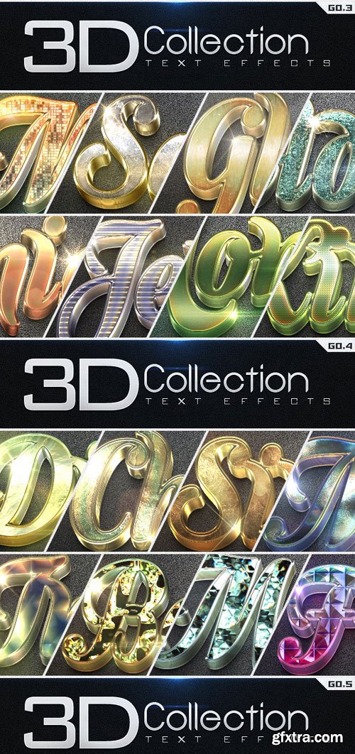 Graphicriver - 3D Collection Text Effects Bundle 9276680
