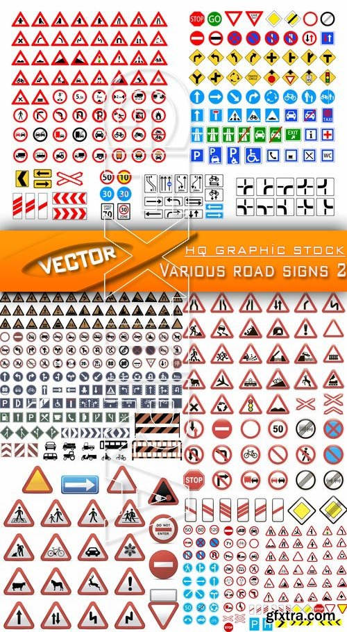 Stock Vector - Various road signs 2