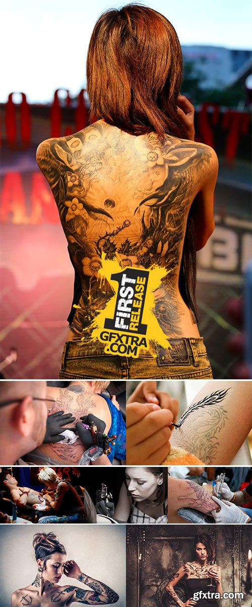 Stock Photo Tattoos and tattoo parlor