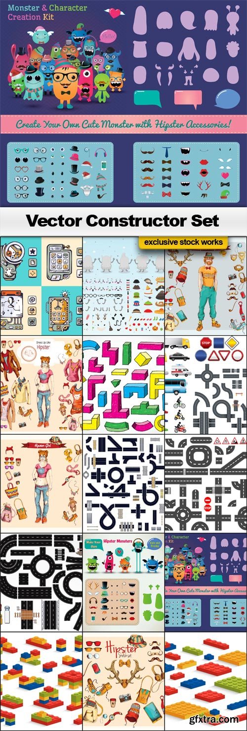 Vector Constructors SET -15x EPS