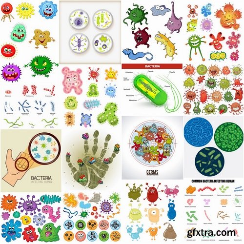 Bacteria medical concept in vector from stock - 25 Eps