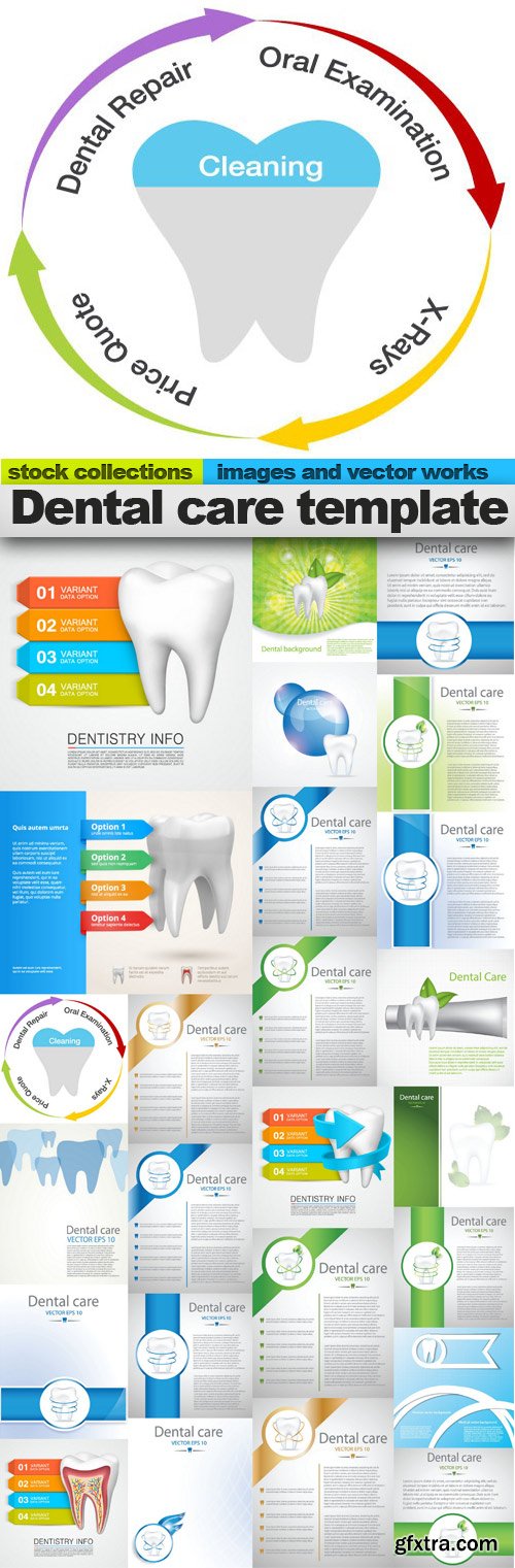 Dental care template, 25 x EPS