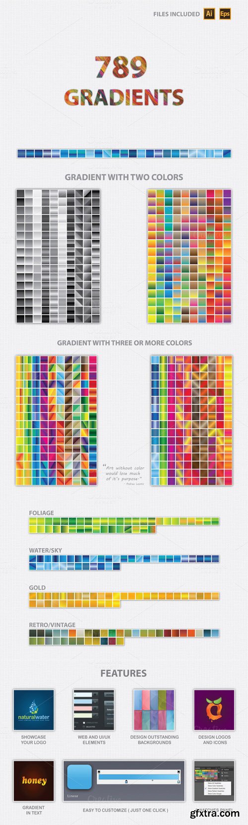 CreativeMarket - 640 + Free (149) Gradients 102647