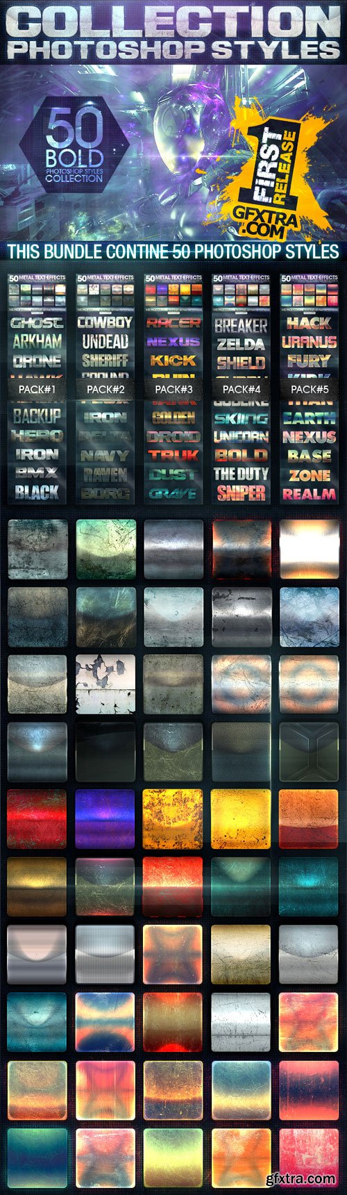 Graphicriver - 50 Metal Text Effects [Bundle V1] 9383460