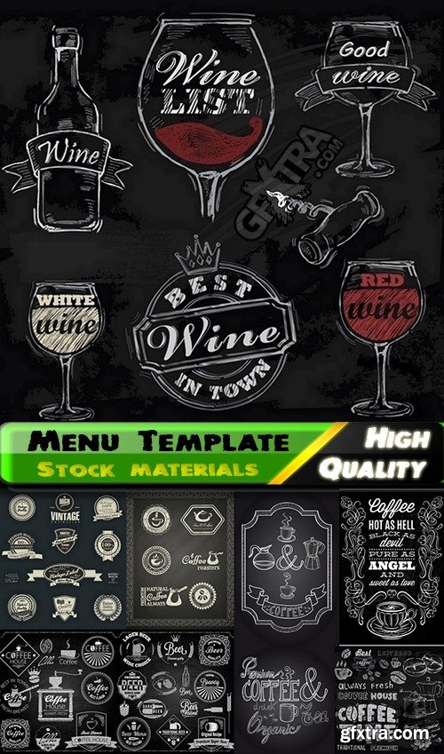 Menu Template design elements in vector from stock #7 - 25 Eps