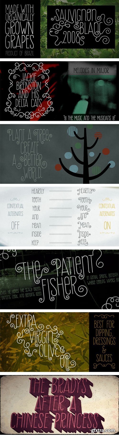 Berimbau Font Family 3xOTF $69