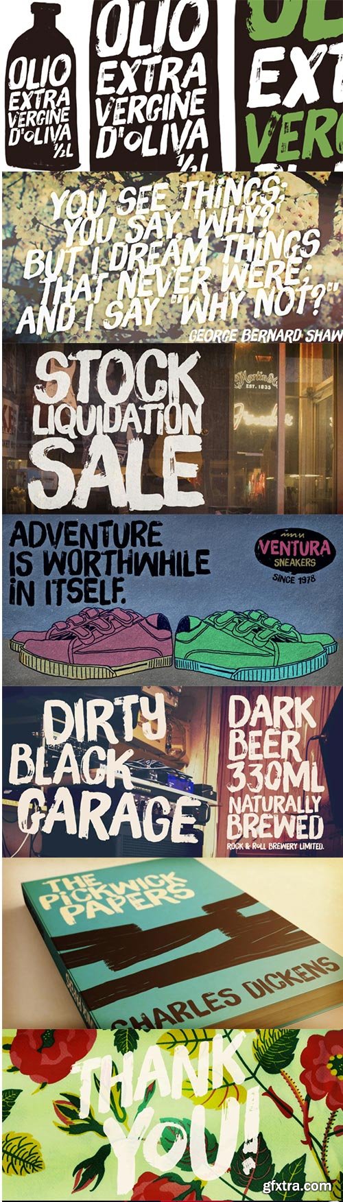 Brush Up Font Family 2xOTF $34