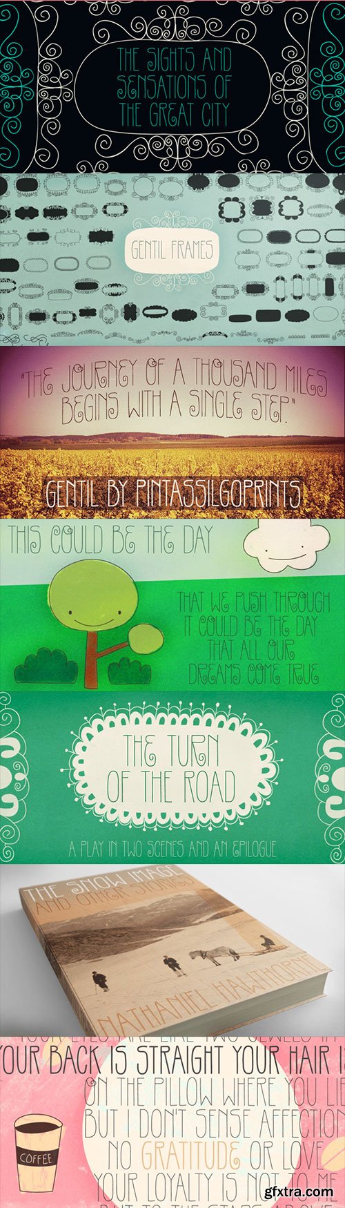 Gentil Font Family 4xOTF $50