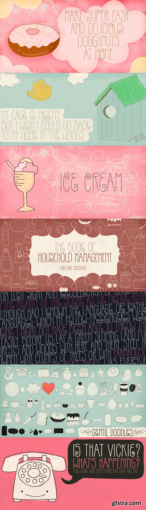 Gentil Font Family 4xOTF $50