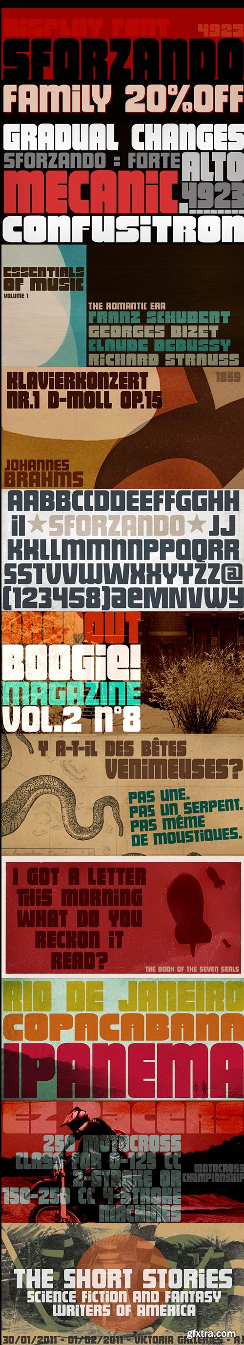 Sforzando Font Family 3xOTF $30