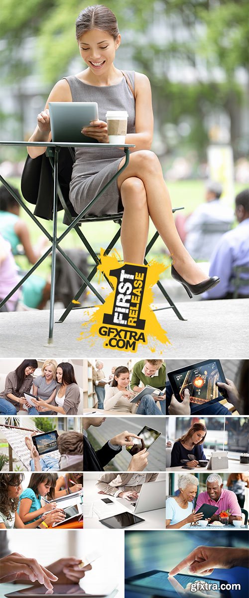 Stock Photo People with Digital Tablet