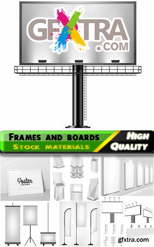 Different frames and boards for advertising - 25 Eps