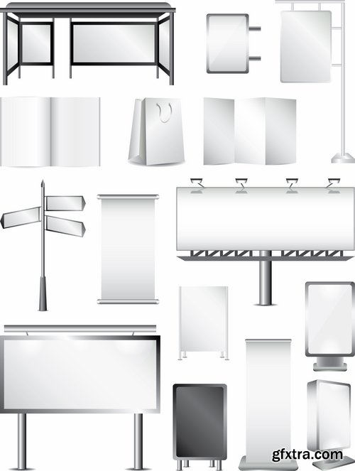 Different frames and boards for advertising - 25 Eps