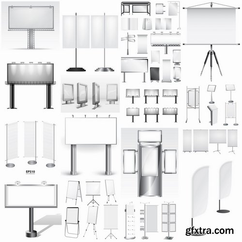 Different frames and boards for advertising - 25 Eps