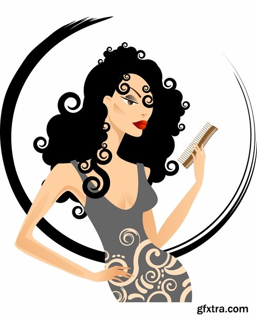 Hair care in vector from stock - 25 Eps