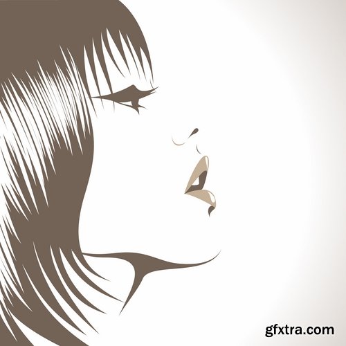 Hair care in vector from stock - 25 Eps