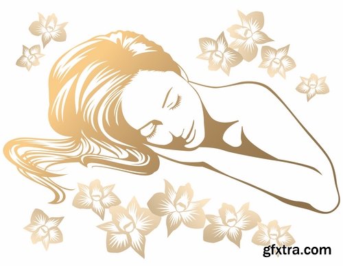 Hair care in vector from stock - 25 Eps
