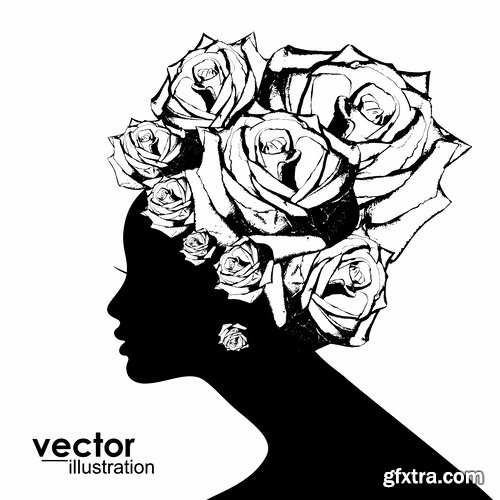 Hair care in vector from stock - 25 Eps