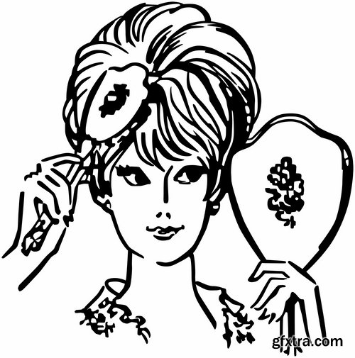 Hair care in vector from stock - 25 Eps