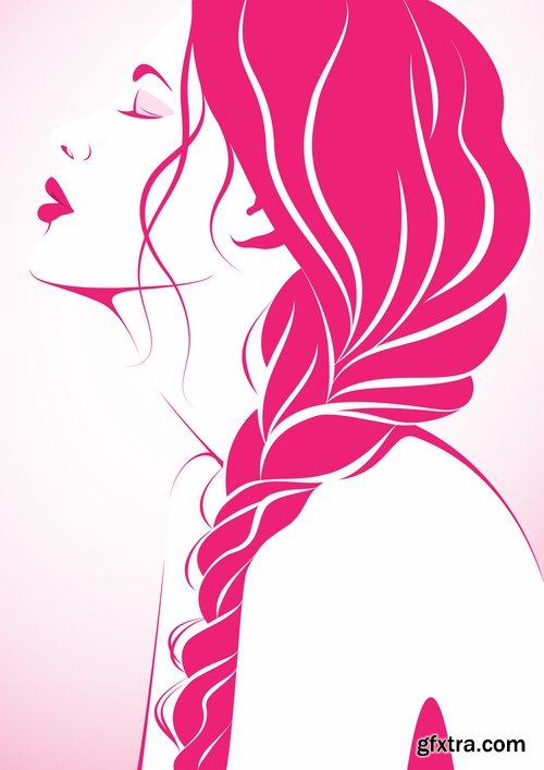 Hair care in vector from stock - 25 Eps