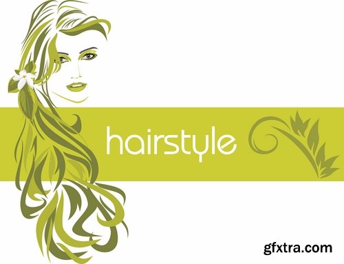 Hair care in vector from stock - 25 Eps