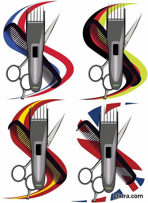 Hair care in vector from stock - 25 Eps