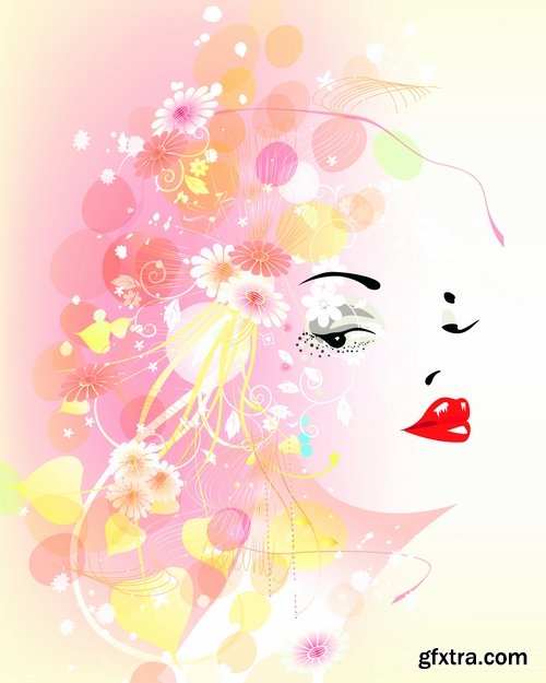 Hair care in vector from stock - 25 Eps