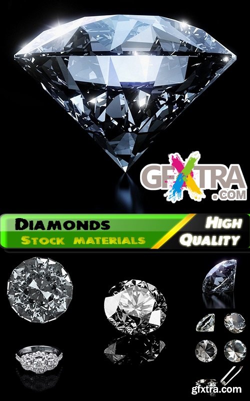 Diamonds isolated on black Stock images - 25 HQ Jpg