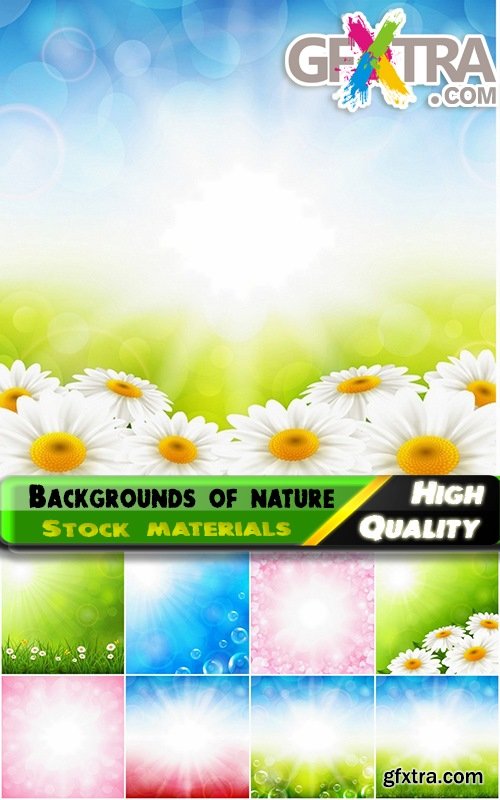 Beautiful backgrounds of nature - 25 Eps