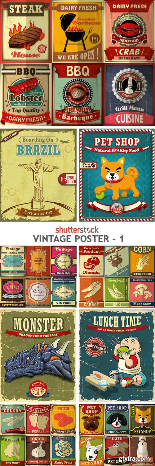 Vintage Poster - 1 - 25xEPS