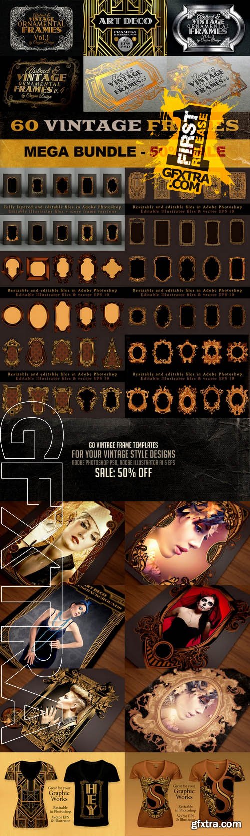 60 Vintage Frame Templates