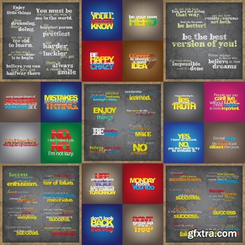 Motivational Quotes in vector from stock #2 25xEPS